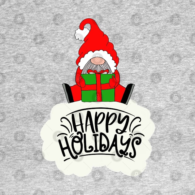 Happy Holidays Elf Gift Shirt by LJWDesign.Store